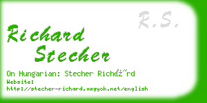 richard stecher business card